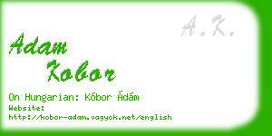 adam kobor business card